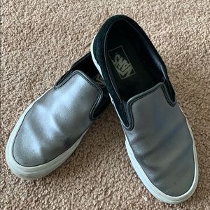 Silver/Black Vans